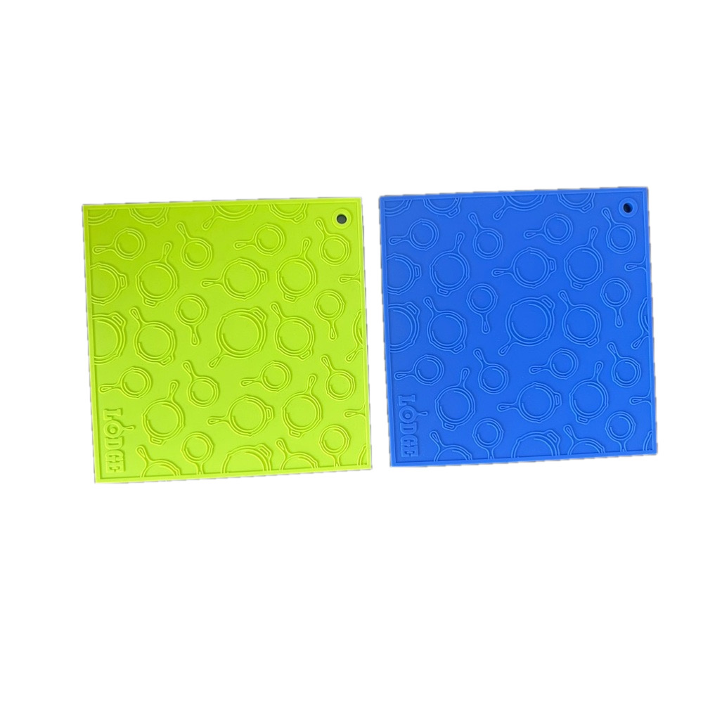 Lodge Silicone Trivets Blue & Light Green Set Heat Resistant Hot Pads 7” Kitchen - Picture 2 of 2